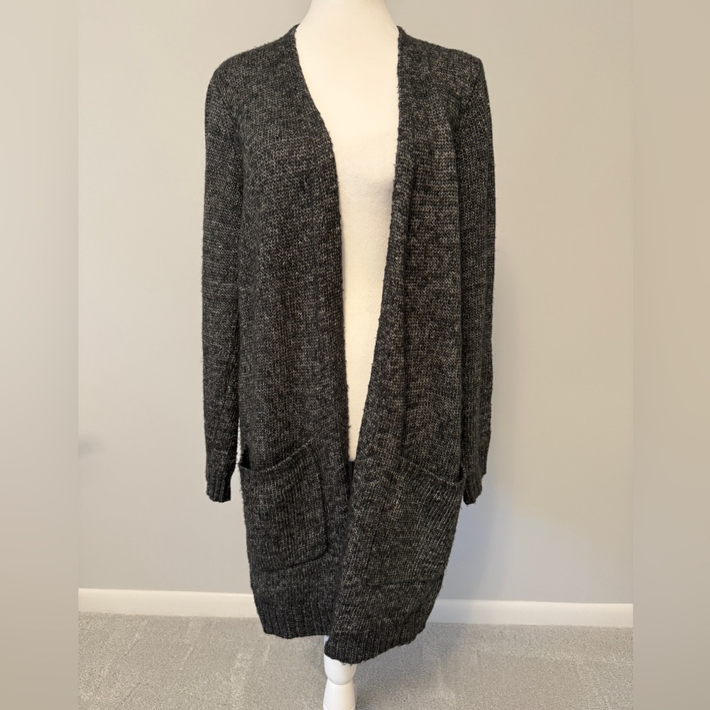 Lilla P Charcoal Open-Front Cardigan